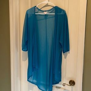Sheer turquoise kimono